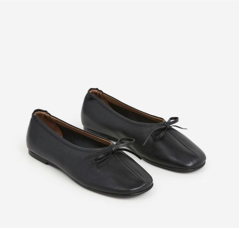 NEW FLATTERED women's blaise leather flat in black
